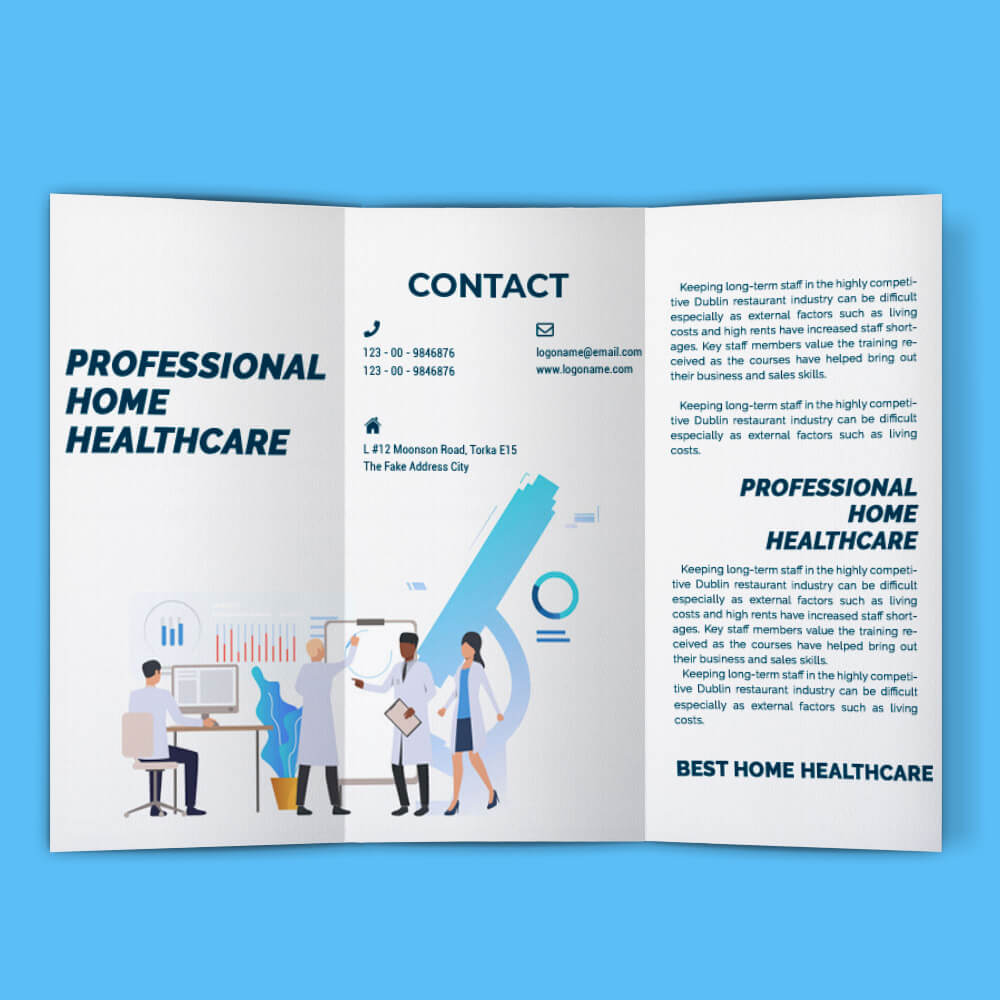 PSD Template For Home Healthcare Brochure