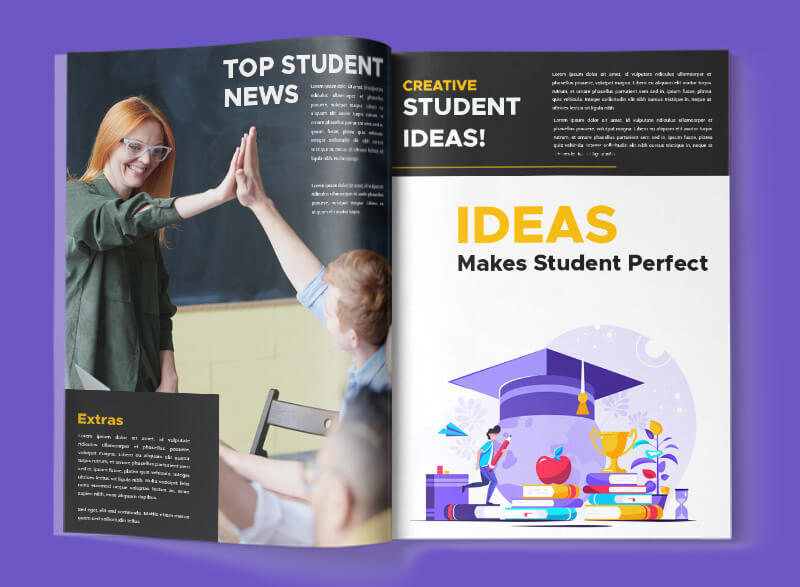 Student Magazine Template Sample