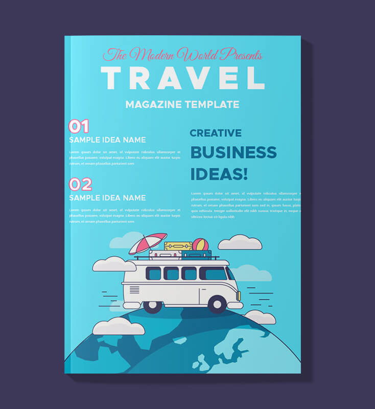 Travel Magazine Template Sample