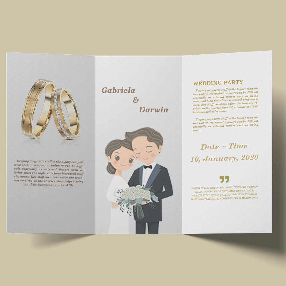 Wedding Planner brochure Template Sample