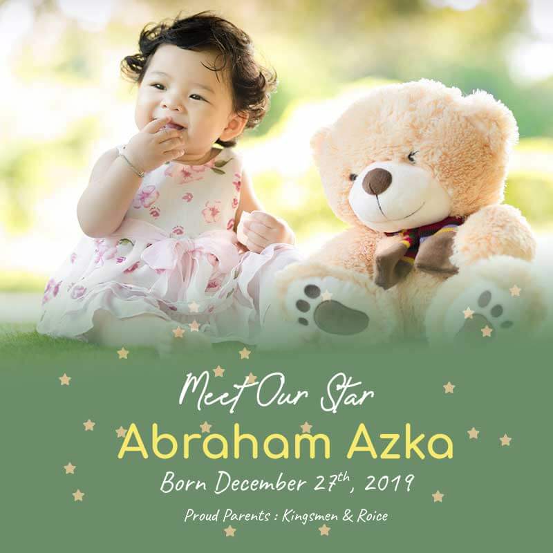 Baby Invitation Free Download PSD