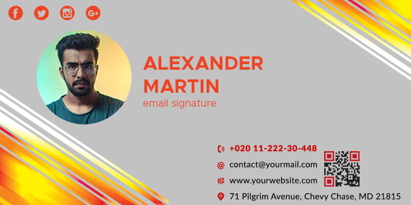 Email Signature Free Download PSD