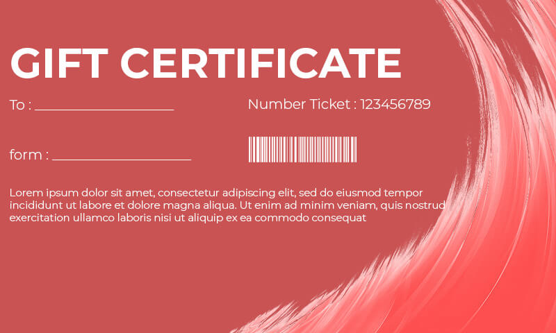 Gift Certificate Free Download PSD 1