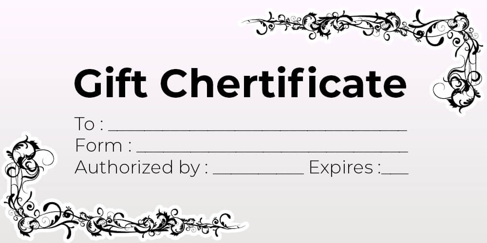 Gift Certificate Free Download PSD