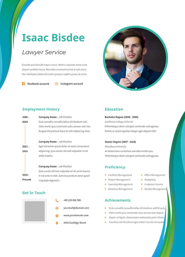 Resume Template Template Photoshop