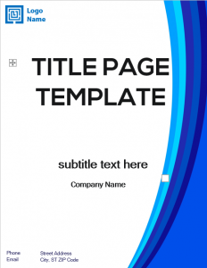 10+ Title Page Template | room surf.com