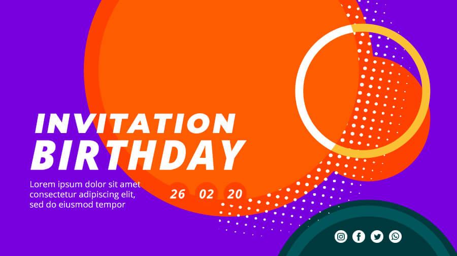 birthday invitation Free Download PSD