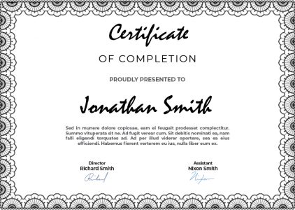 10+ Certificate of Completion Template Photoshop | room surf.com