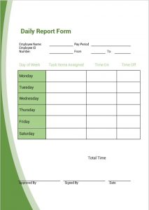 10+ Daily Report Template | room surf.com