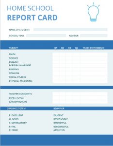 10+ Homeschool Report Card Template | room surf.com