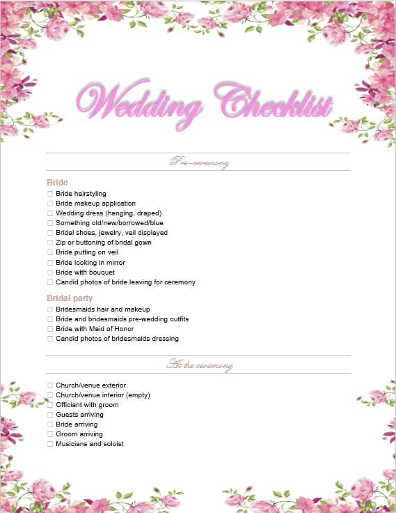 wedding checklist 5
