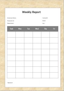 10+ Weekly Report Template | room surf.com