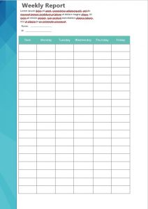 10+ Weekly Report Template | room surf.com