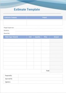 10+ Estimate Template | room surf.com