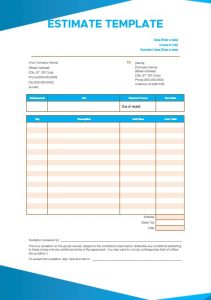 10+ Estimate Template | room surf.com