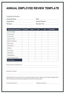 10  Annual Employee Review Template room surf com