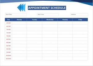 10+ Appointment Schedule Template | room surf.com