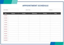 10+ Appointment Schedule Template | room surf.com