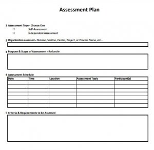 8+ Assessment Plan Template | room surf.com