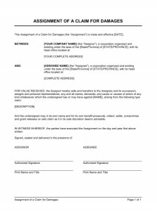 6+ Assignment of Benefits Form Template | room surf.com