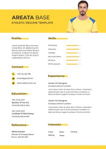 10 Athletic Resume example psd - Athletic Resume Template Example Psd Design 214x300 
