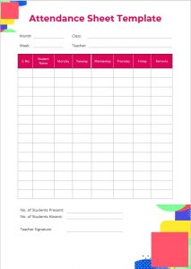 10  Attendance Sheet Template room surf com