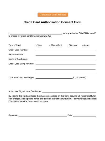 authorization form template template free