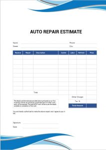 10+ Auto Repair Estimate Template | room surf.com