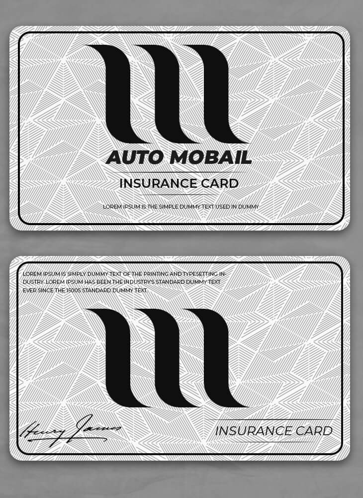 automobile insurance card template in photoshop free download