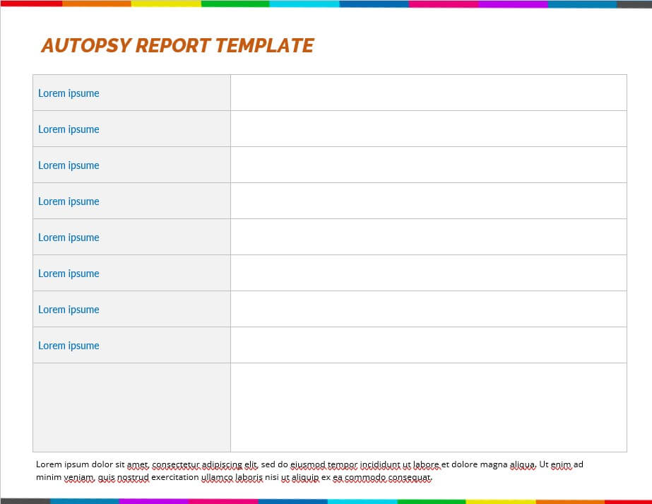 autopsy report template free word template