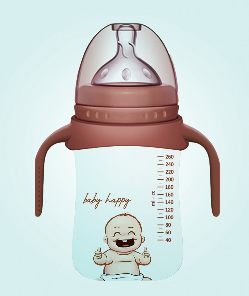 baby bottle template free psd template