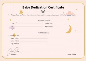 10  Baby Dedication Certificate Template room surf com