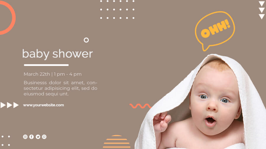 baby shower banner in photoshop free download
