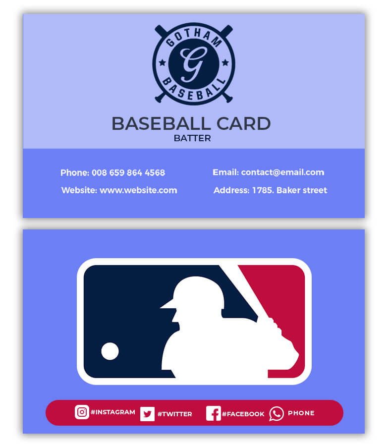 baseball card template example psd design