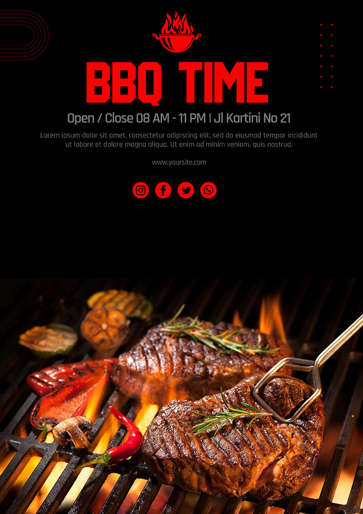 bbq flyer template in photoshop