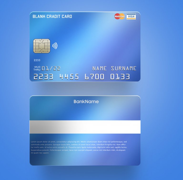 10+ Printable Blank Credit Card psd template free | room surf.com