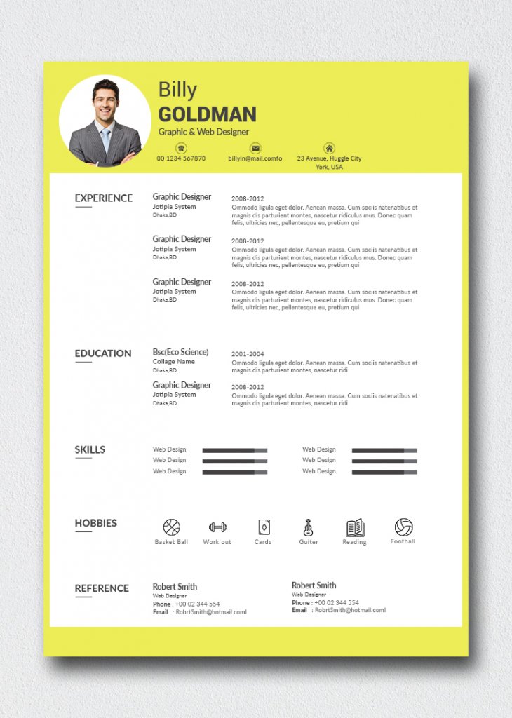 blank resume template free psd template