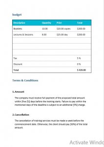 5  Budgetary Proposal Template room surf com
