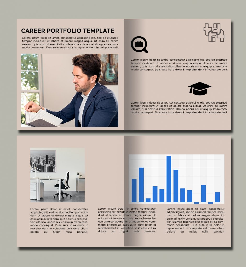 career portofolio template example psd design