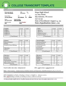5+ College Transcript Template | room surf.com