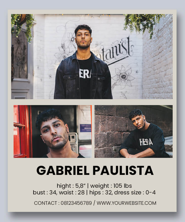 comp card template in photoshop free download