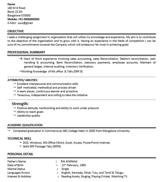 bcom graduate resume1