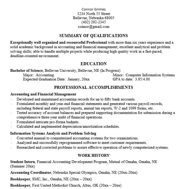 Assistant Bookkeeper Resume