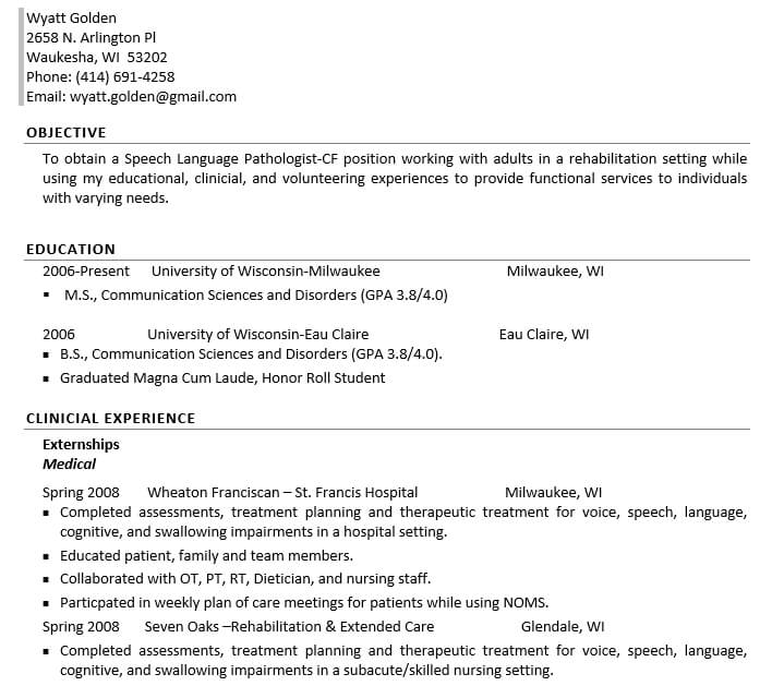 Paraprofessional Resume No Experience