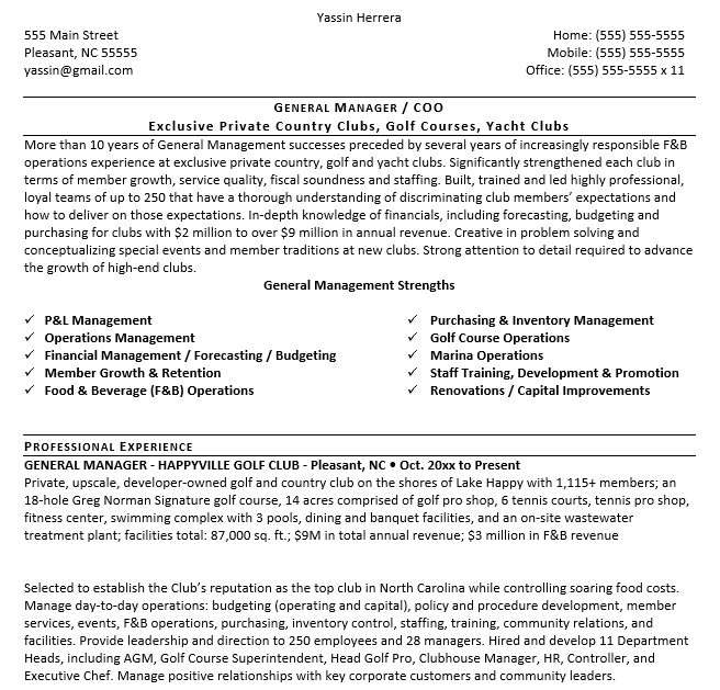 Catering Director Resume