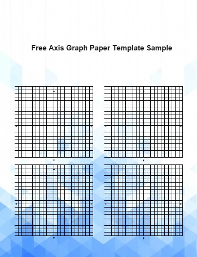 blue Axis Graph Paper Template Sample