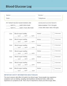 10+ Printable Blood Glucose Chart Template for Non Diabetes and ...