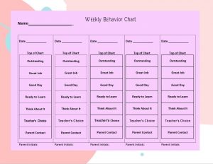 8+ Behavior Chart Printable Template | room surf.com