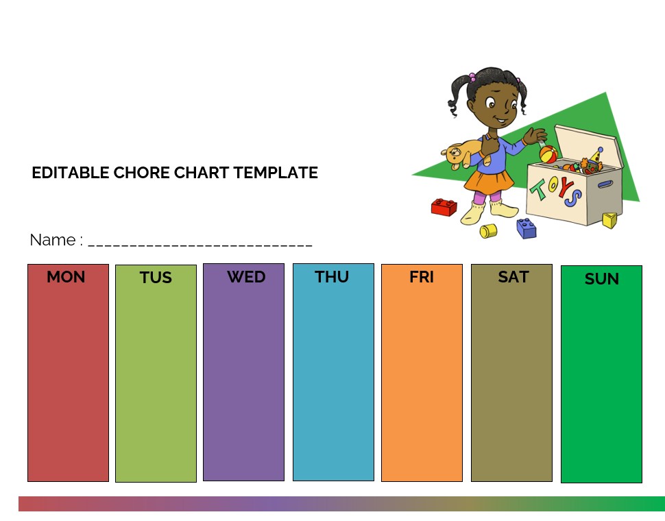 Kids chore chart template