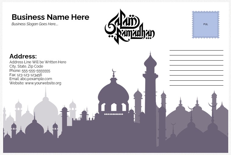 Ramadhan postcard template